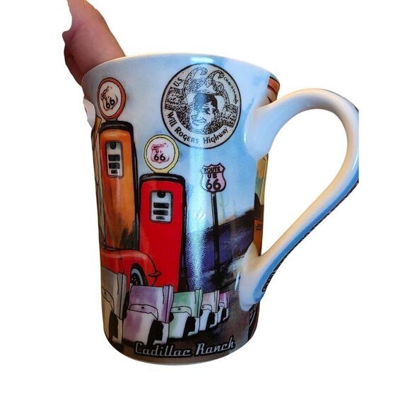 Route 66 Mug Get Your Kicks Cadillac Ranch Motorcycle Car Retro Design Coffee Te - Picture 5 of 16